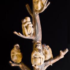 Albero degli abbracci, particolare – terracotta policroma